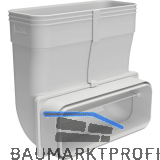 OPTIMAIRO Sockel Umlenkung 222 x 89 Kunststoff wei�