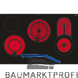 SIEMENS Kochfeld ET801FCP1D Glaskeramik Strahlungsheizung autark