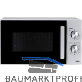 SILVA Stand-Mikrowelle MW-G 25.5 mit Grill Edelstahl