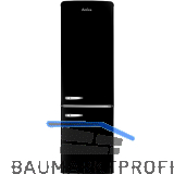 AMICA Retro Stand-K�hl-Gefrierkombination KGCR 387 100 MS Schwarz matt