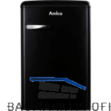 AMICA Retro Stand-K�hlschrank KS 15617 MS mit Gefrierfach Schwarz matt