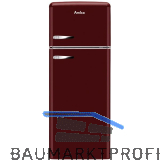 AMICA Retro Stand-K�hl-Gefrierkombination Top Freezer KGC 15631 R Weinrot