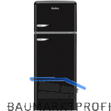 AMICA Retro Stand-K�hl-Gefrierkombination Top Freezer KGC 15634 S Schwarz