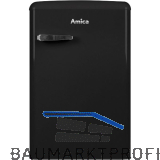 AMICA Retro Stand-K�hlschrank VKS 15624-1 S Schwarz
