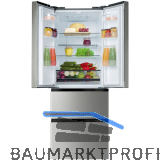 AMICA French Door K�hl-Gefrierkombination KGCN 388 180 E Edelstahl-Effekt