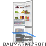 AMICA Stand-K�hl-Gefrierkombination KGC 15494 E Edelstahl-Effekt