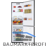 AMICA Stand-K�hl-Gefrierkombination KGCN 388 144 S Edelstahl-Effekt schwarz