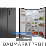 AMICA Side by Side SBSN 397 150 S Edelstahl-Effekt schwarz