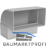 OPTIMAIRO Flachkanalbogen 90� senkrecht 111 x 54 Kunststoff wei�