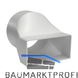 OPTIMAIRO �bergangsst�ck NW 100/111 x 54 rund/flach Kunststoff wei�