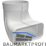 OPTIMAIRO Umlenkst�ck 90� NW 125/175 x 80 Kunststoff wei�