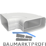 OPTIMAIRO Flachkanalbogen 90� waagerecht 175 x 80 Kunststoff wei�