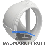 OPTIMAIRO Rundrohrbogen 90� NW 150 Kunststoff wei�
