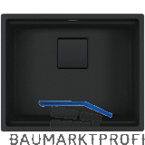 SOLIDO Unterbau-Sp�le Kubus KNG 110-52 mit Druckknopf, Schwarz