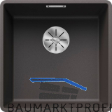 BLANCO fl�chenb�ndige Sp�le Serie Subline 400-F, Felsgrau