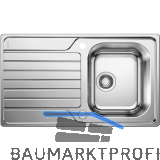 BLANCO Einbausp�le Dinas 45 S Edelstahl mit Drehknopfgarnitur reversibel
