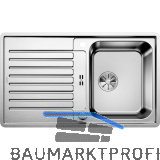 BLANCO 2D-Sp�le Classic Pro 45 S-IF Edelstahl mit Drehknopfgarnitur reversibel