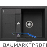 BLANCO Einbausp�le Metra 45 S Compact Anthrazit mit Drehknopfgarnitur, rev.