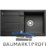 BLANCO Einbausp�le Metra 5 S Anthrazit mit Drehknopfgarnitur, reversibel