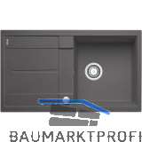 BLANCO Einbausp�le Metra 5 S Felsgrau mit Drehknopfgarnitur, reversibel