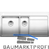 BLANCO 2D-Sp�le Divon II 6 S-IF Tropfteil rechts, Edelstahl