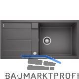 BLANCO Einbausp�le Metra XL 6 S Felsgrau mit Drehknopfgarnitur, reversibel