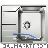 BLANCO 2D-Sp�le Lemis 45 S-IF Mini Edelstahl mit Drehknopfgarnitur reversibel