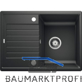 BLANCO Einbausp�le Zia 45 S Compact Anthrazit mit Drehknopfgarnitur, reversibel