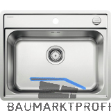 BLANCO 2D-Sp�le Lemis 6-IF Edelstahl mit AF reversibel