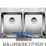 BLANCO 2D-Sp�le Andano 340/340-IF/A mit Push Control Edelstahl