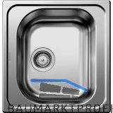 SOLIDO Einbausp�le Tipo 45 Edelstahl Naturfinish, reversibel