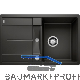 BLANCO fl�chenb�ndige Sp�le Metra 45 S-F Schwarz, reversibel