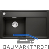 BLANCO fl�chenb�ndige Sp�le Zenar 45 S-F Schwarz, Tropfteil rechts