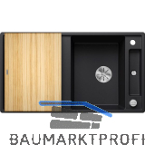BLANCO Einbausp�le Axia III 5 S mit Esche Schneidbrett Schwarz, reversibel