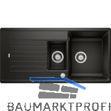 BLANCO Einbausp�le Zia 6 S mit Drehknopfgarnitur Schwarz, reversibel