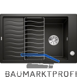 BLANCO Einbausp�le Elon XL 6 S mit InFino und Ablauffernb. Schwarz, reversibel