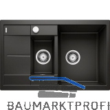 BLANCO Einbausp�le Metra 6 S Compact Schwarz, reversibel