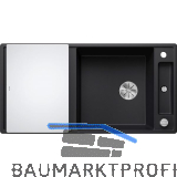 BLANCO Einbausp�le Axia III XL 6 S mit Glas Schneidbrett Schwarz, reversibel