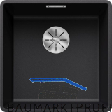 BLANCO fl�chenb�ndige Sp�le Serie Subline 400-F, Schwarz