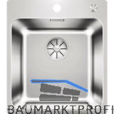 BLANCO 2D-Sp�le Solis 400-IF/A mit Armaturenbank Edelstahl