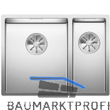 BLANCO 2D-Sp�le Claron 340/180-IF Edelstahl Seidenglanz Hauptbecken rechts