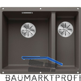 BLANCO Unterbau-Sp�le Subline 340/160-U Restebecken rechts, Vulkangrau