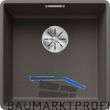 BLANCO fl�chenb�ndige Sp�le Serie Subline 400-F, Vulkangrau