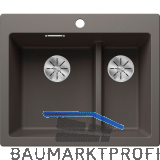 BLANCO Einbausp�le Pleon 6 Split ohne Drehknopfgarnitur, Vulkangrau