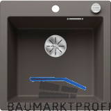 BLANCO Einbausp�le Pleon 5 mit Drehknopfgarnitur, Vulkangrau