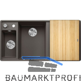 BLANCO fl�chenbdg. Sp�le Axia III 6 S-F Vulkangrau, ink. Eschebrett, TT rechts