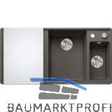 BLANCO fl�chenb�ndige Sp�le Axia III 6 S-F Vulkangrau, inkl. Glasbrett, TT links