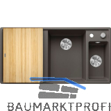 BLANCO Einbausp�le Axia III 6 S mit Esche Schneidbrett TT links Vulkangrau