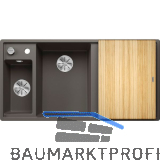 BLANCO Einbausp�le Axia III 6 S mit Esche Schneidbrett TT rechts Vulkangrau