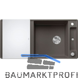 BLANCO fl�chenb�ndige Sp�le Axia III XL 6 S-F Vulkangrau mit Glas Schneidbrett
